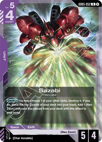 Image for Sazabi (GD05-052) (GD05-052) (Freedom Ascension) (GD05) - Gundam Card Game
