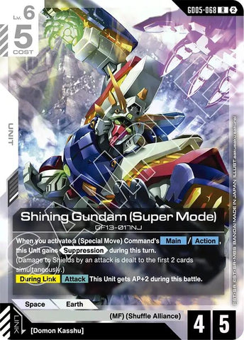 Image for Shining Gundam (Super Mode) (GD05-068) (Freedom Ascension) (GD05) - Gundam Card Game