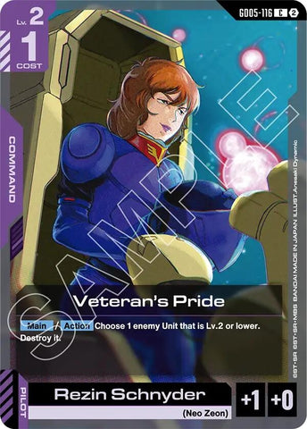 Image for Veteran's Pride (GD05-116) (Freedom Ascension) (GD05) - Gundam Card Game