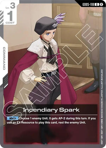 Image for Incendiary Spark (GD05-118) (Freedom Ascension) (GD05) - Gundam Card Game