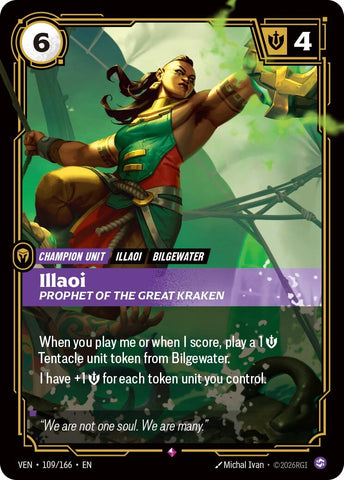 Image for Illaoi, Prophet of the Great Kraken (109/166) (Vendetta) (VEN) - Riftbound: League of Legends Trading Card Game