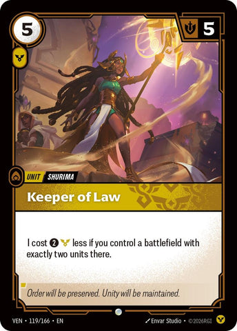 Image for Keeper of Law (119/166) (Vendetta) (VEN) - Riftbound: League of Legends Trading Card Game