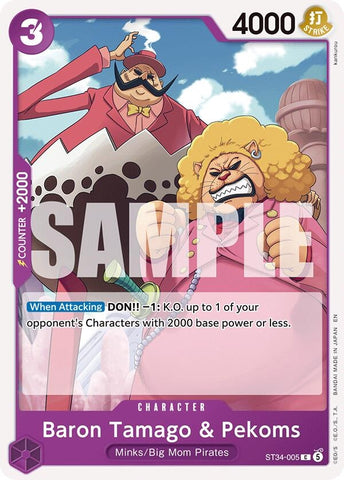 Baron Tamago & Pekoms [Starter Deck: PURPLE Charlotte Katakuri]