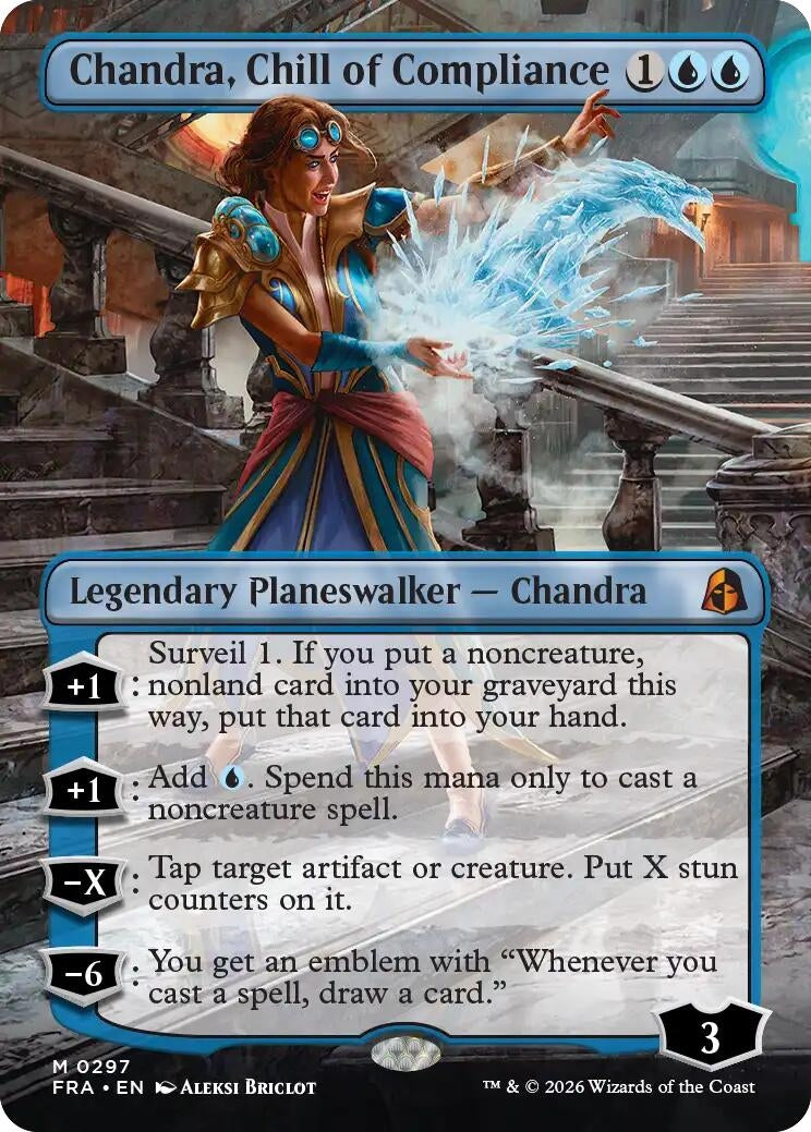 Image for Chandra, Chill of Compliance (Borderless) (297) (Reality Fracture) (FRA) - Magic: The Gathering