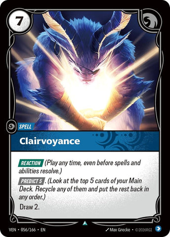 Image for Clairvoyance (056/166) (Vendetta) (VEN) - Riftbound: League of Legends Trading Card Game