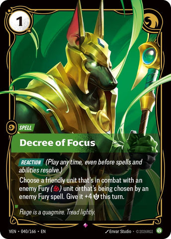Image for Decree of Focus (040/166) (Vendetta) (VEN) - Riftbound: League of Legends Trading Card Game
