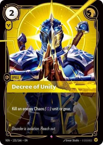 Image for Decree of Unity (131/166) (Vendetta) (VEN) - Riftbound: League of Legends Trading Card Game