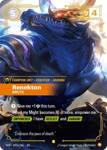 Renekton, Brute (Alternate Art) (092a/166) (Vendetta)