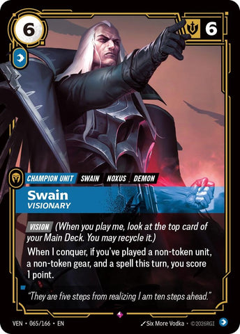 Image for Swain - Visionary (065/166) (Vendetta) (VEN) - Riftbound: League of Legends Trading Card Game