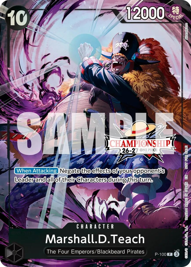 Image for Marshall.D.Teach (CS 26-27 Event Pack Finalist Ver.) (P-100) (One Piece Promotion Cards) (OP-PR) - One Piece Card Game