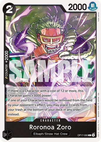 Roronoa Zoro (095) (OP17-095) (The World's Strongest Warriors) (OP17)