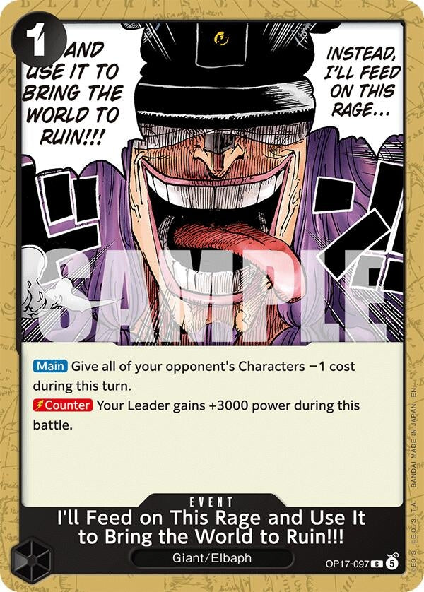 I'll Feed on This Rage and Use It to Bring the World to Ruin!!! (OP17-097) (The World's Strongest Warriors) (OP17)
