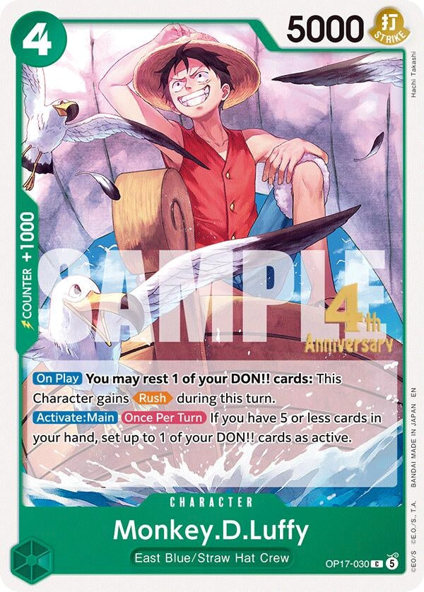 Image for Monkey.D.Luffy (030) (OP17-030) (The World's Strongest Warriors Release Event Cards) (OP17 RE) - One Piece Card Game