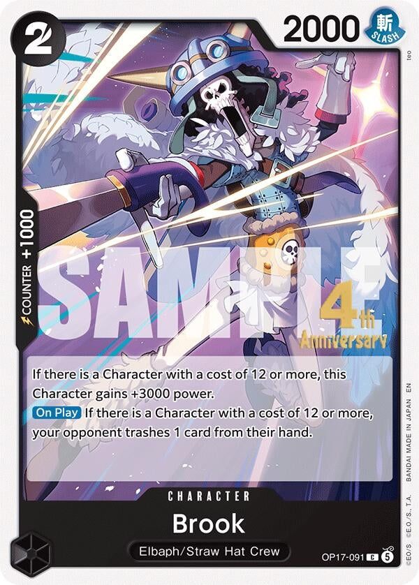 Image for Brook (OP17-091) (The World's Strongest Warriors Release Event Cards) (OP17 RE) - One Piece Card Game