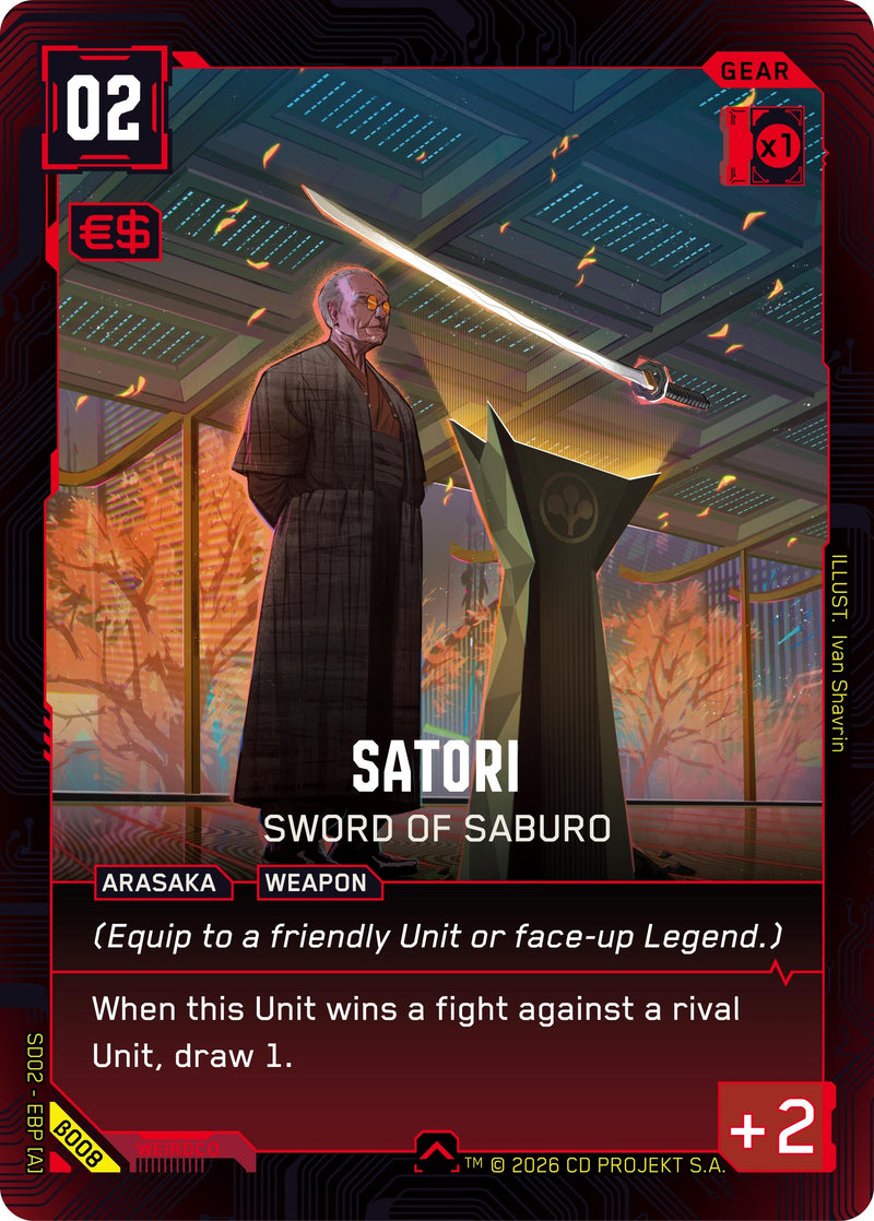 Image for Satori - Sword of Saburo (B008) (Embracing Power - Beta Starter Deck) - Cyberpunk TCG