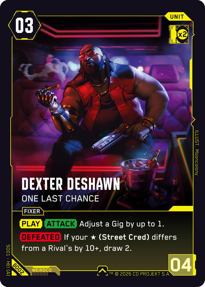 Image for Dexter DeShawn - One Last Chance (B002) (The Heist - Beta Starter Deck) - Cyberpunk TCG