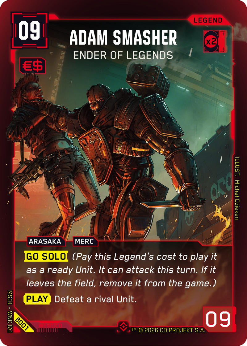 Image for Adam Smasher - Ender of Legends (Epic) (B001) (Welcome to Night City - Beta) - Cyberpunk TCG