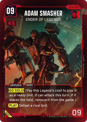 Image for Adam Smasher - Ender of Legends (Epic) (B001) (Welcome to Night City - Beta) - Cyberpunk TCG