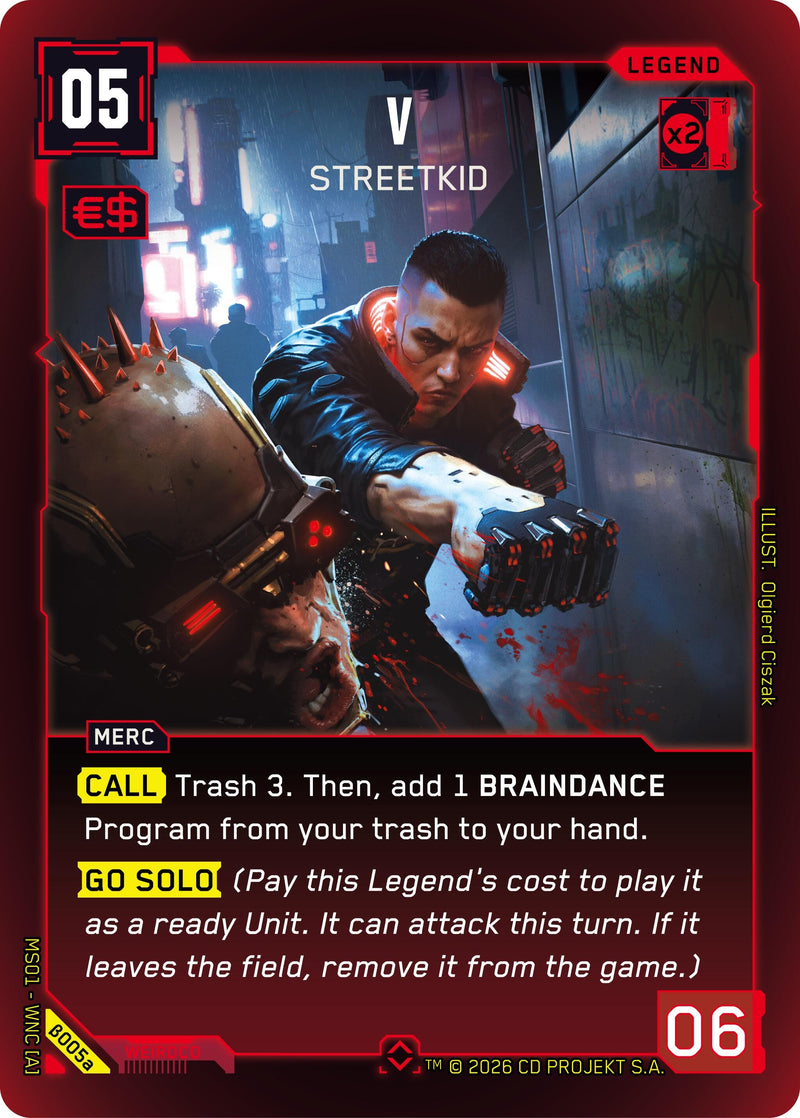 Image for V - Streetkid (a) (B005a) (Welcome to Night City - Beta) - Cyberpunk TCG