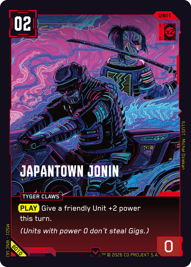 Image for Japantown Jonin (B010) (Welcome to Night City - Beta) - Cyberpunk TCG