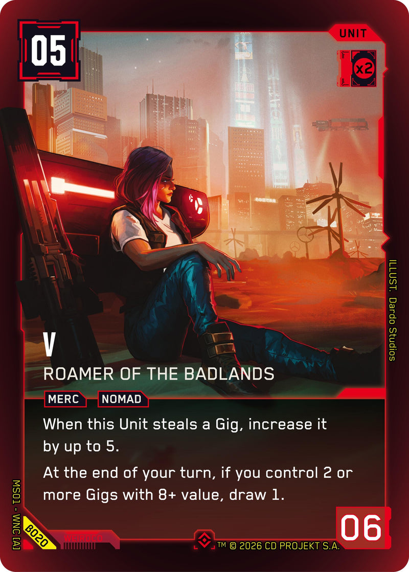 Image for V - Roamer of the Badlands (B020) (Welcome to Night City - Beta) - Cyberpunk TCG