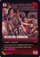 Image for Valentino Guerrera (B021) (Welcome to Night City - Beta) - Cyberpunk TCG