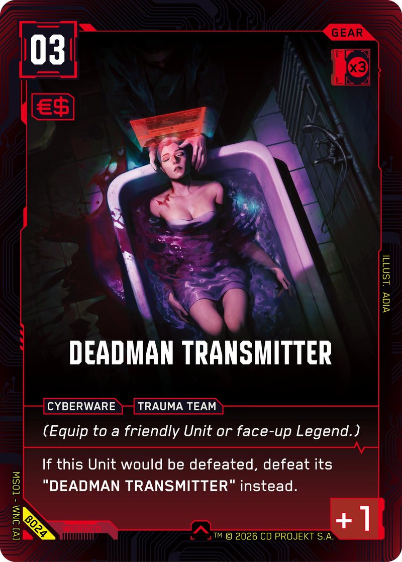 Image for Deadman Transmitter (B024) (Welcome to Night City - Beta) - Cyberpunk TCG