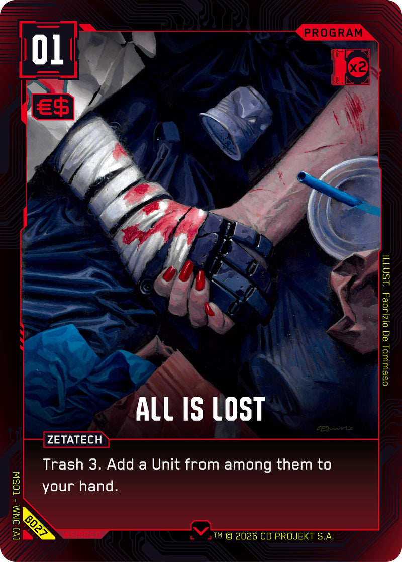 Image for All is Lost (B027) (Welcome to Night City - Beta) - Cyberpunk TCG
