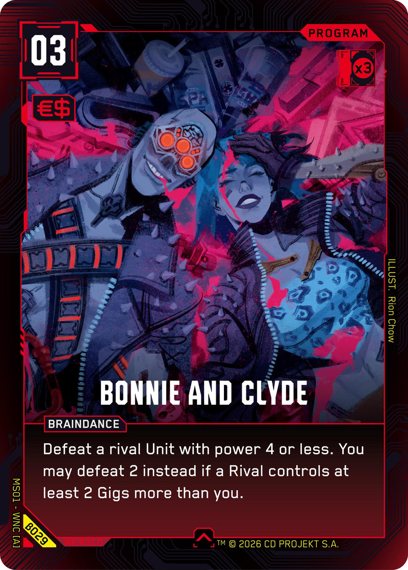 Image for Bonnie and Clyde (B029) (Welcome to Night City - Beta) - Cyberpunk TCG