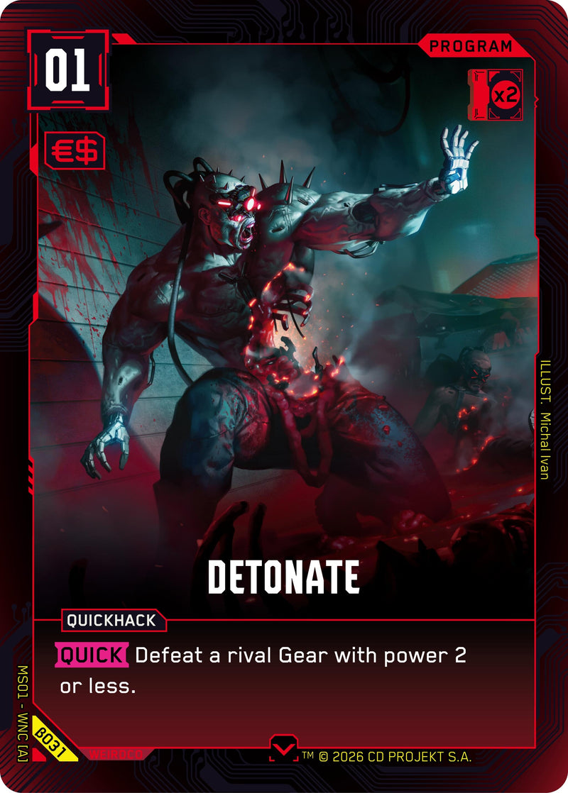 Image for Detonate (B031) (Welcome to Night City - Beta) - Cyberpunk TCG