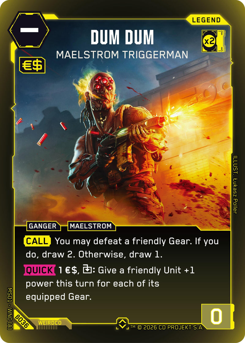 Image for Dum Dum - Maelstrom Triggerman (Rare) (B036) (Welcome to Night City - Beta) - Cyberpunk TCG
