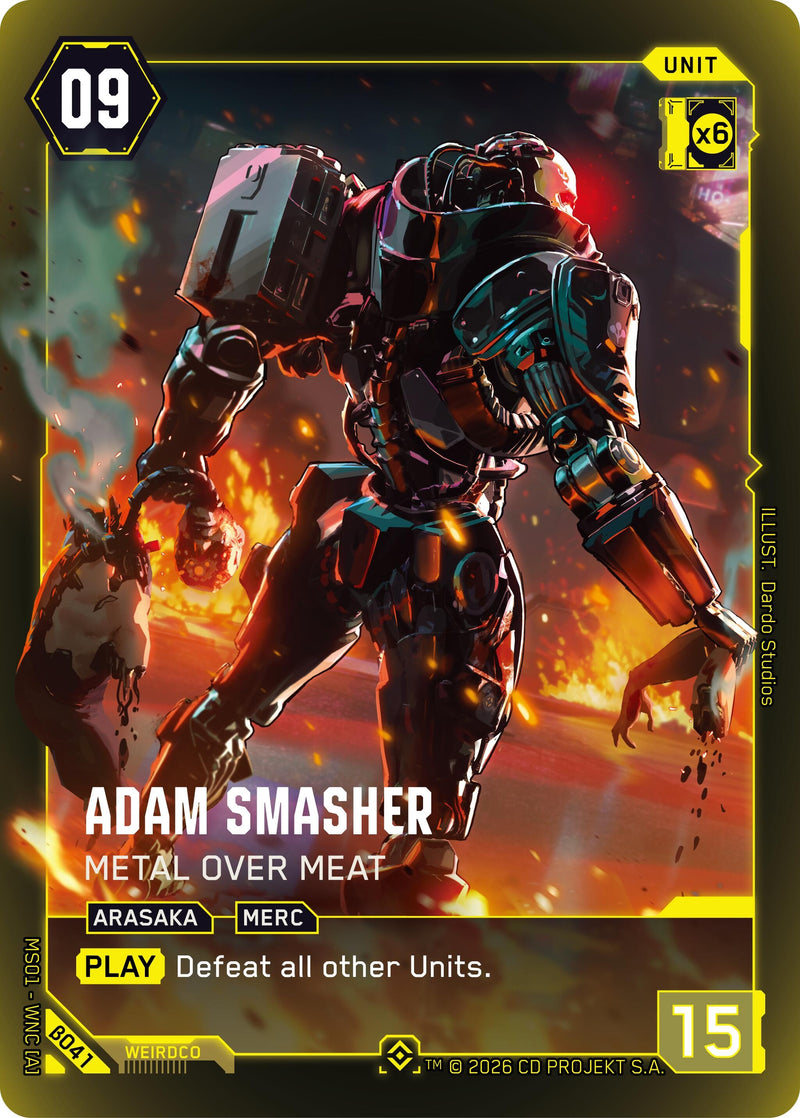 Image for Adam Smasher - Metal Over Meat (Epic) (B041) (Welcome to Night City - Beta) - Cyberpunk TCG