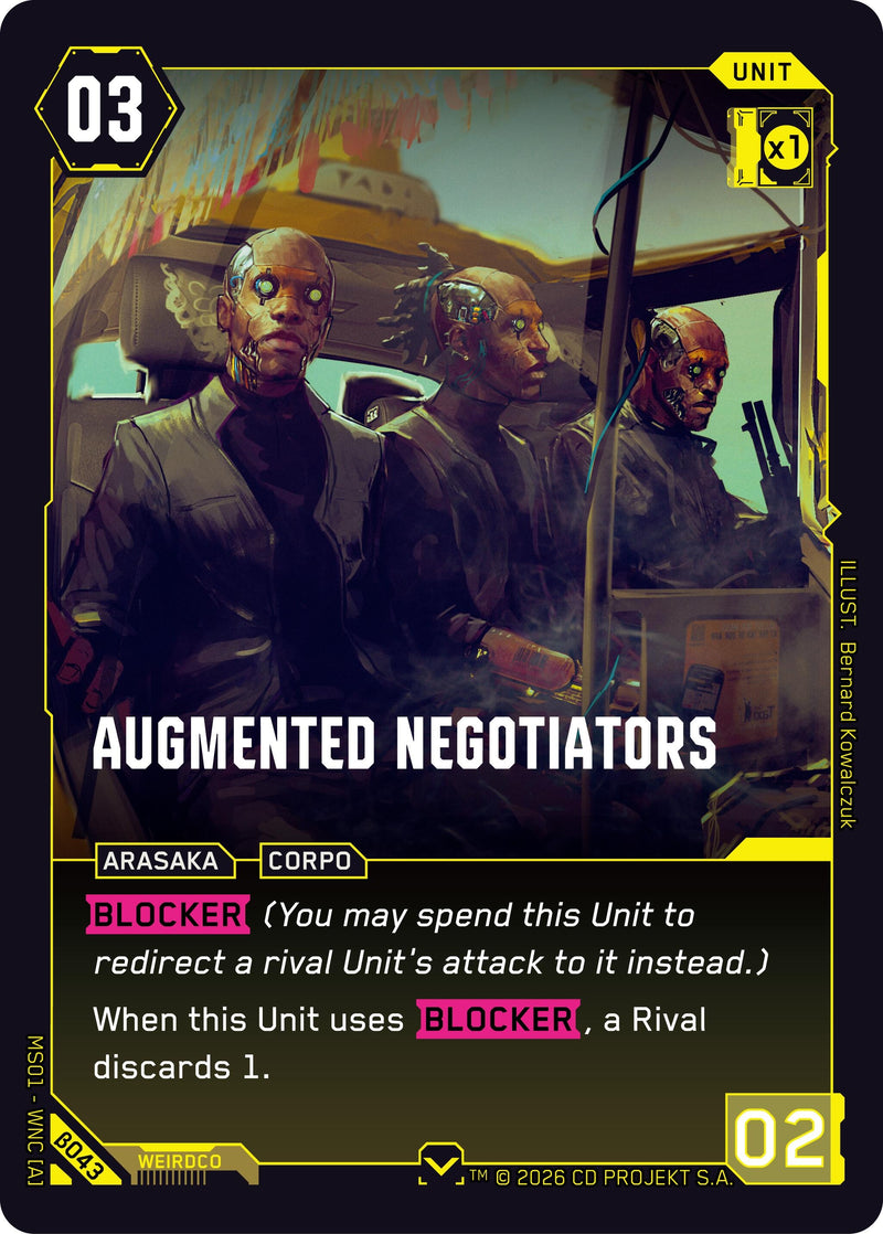 Image for Augmented Negotiators (B043) (Welcome to Night City - Beta) - Cyberpunk TCG