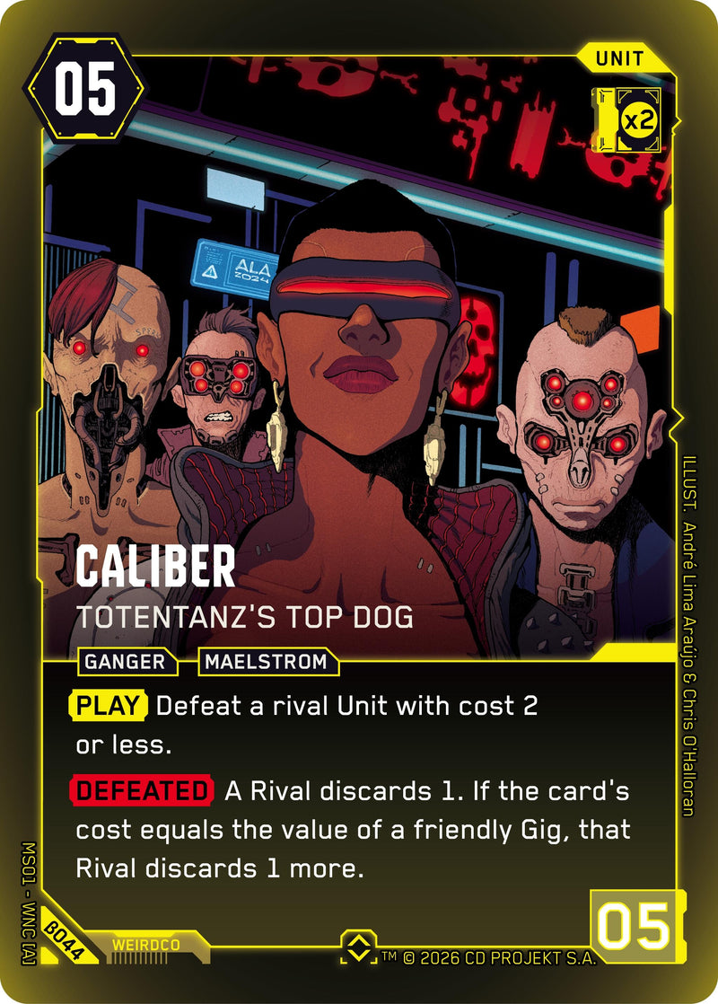 Image for Caliber - Totentanz's Top Dog (B044) (Welcome to Night City - Beta) - Cyberpunk TCG