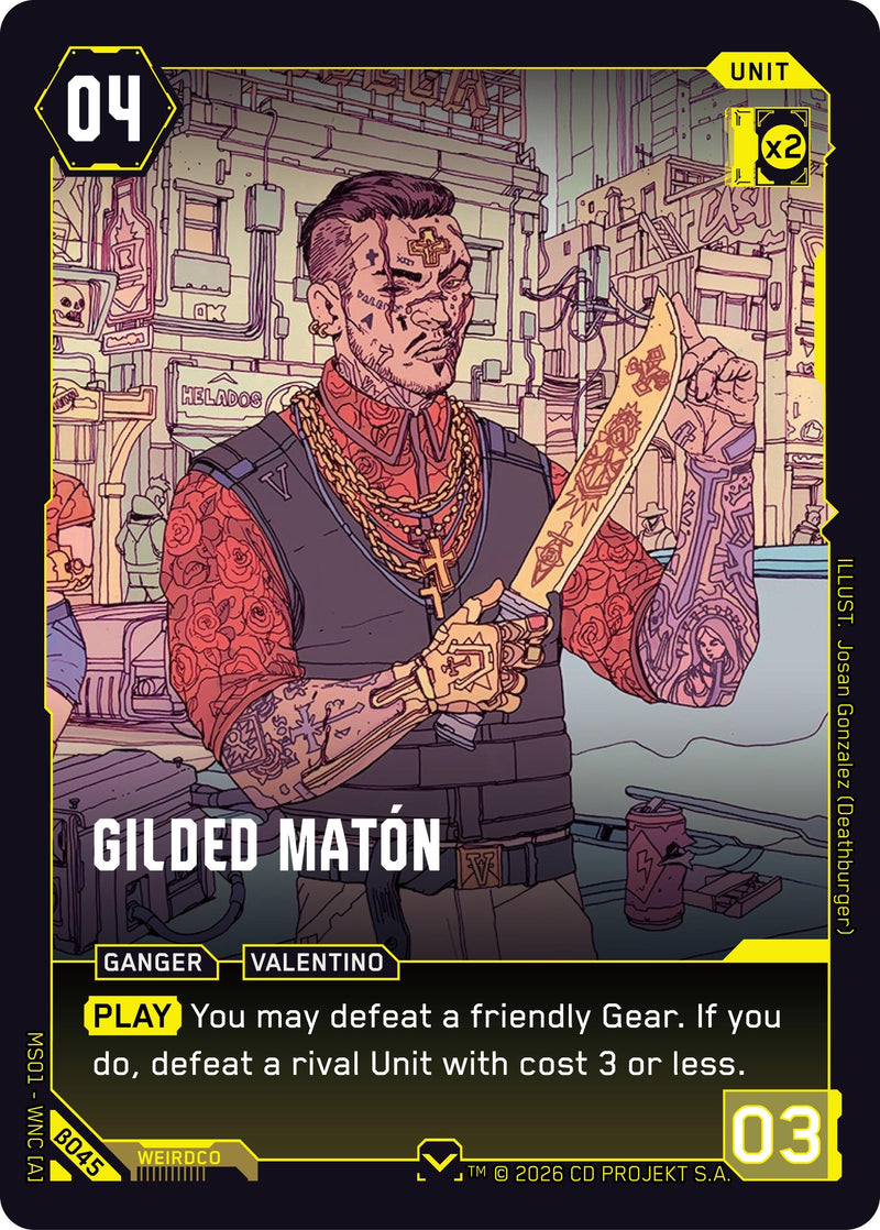 Image for Gilded Maton (B045) (Welcome to Night City - Beta) - Cyberpunk TCG