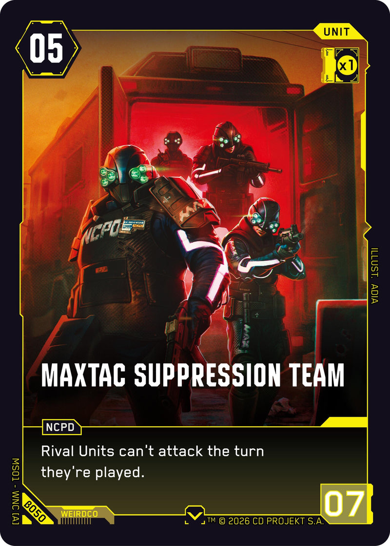 Image for MaxTac Suppression Team (B050) (Welcome to Night City - Beta) - Cyberpunk TCG