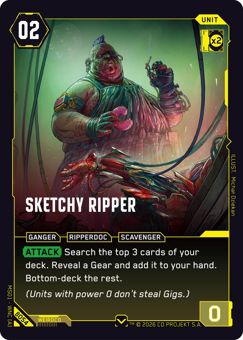 Image for Sketchy Ripper (B054) (Welcome to Night City - Beta) - Cyberpunk TCG