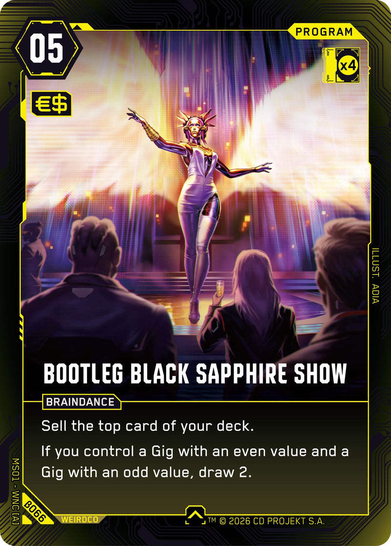 Image for Bootleg Black Sapphire Show (B066) (Welcome to Night City - Beta) - Cyberpunk TCG