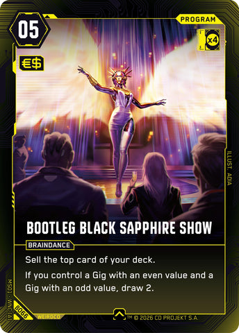 Image for Bootleg Black Sapphire Show (B066) (Welcome to Night City - Beta) - Cyberpunk TCG