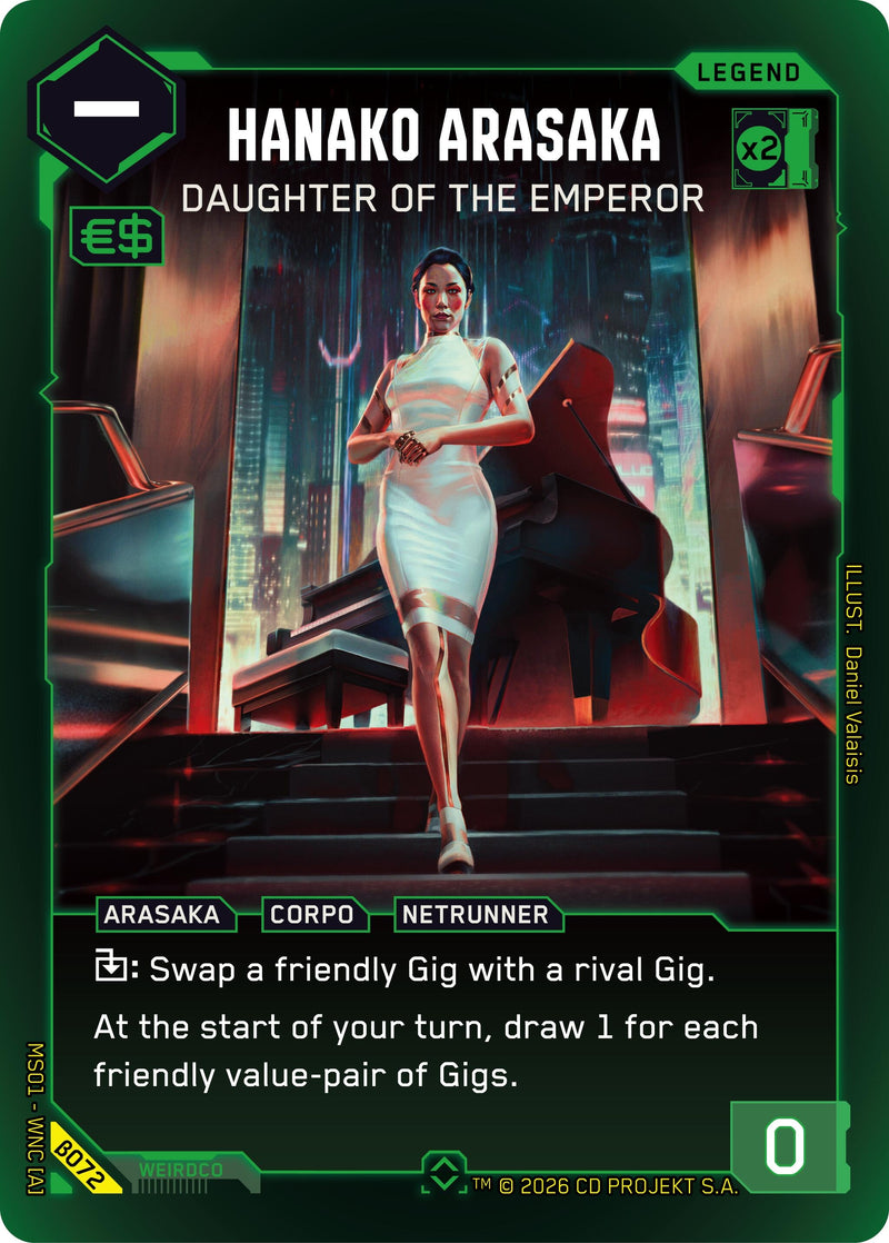 Image for Hanako Arasaka - Daughter of the Emperor (Rare) (B072) (Welcome to Night City - Beta) - Cyberpunk TCG