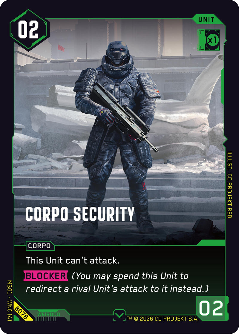 Image for Corpo Security (B076) (Welcome to Night City - Beta) - Cyberpunk TCG
