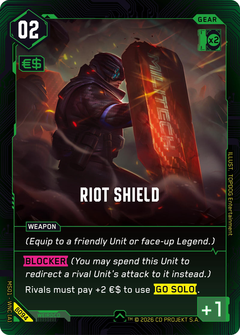 Image for Riot Shield (B094) (Welcome to Night City - Beta) - Cyberpunk TCG