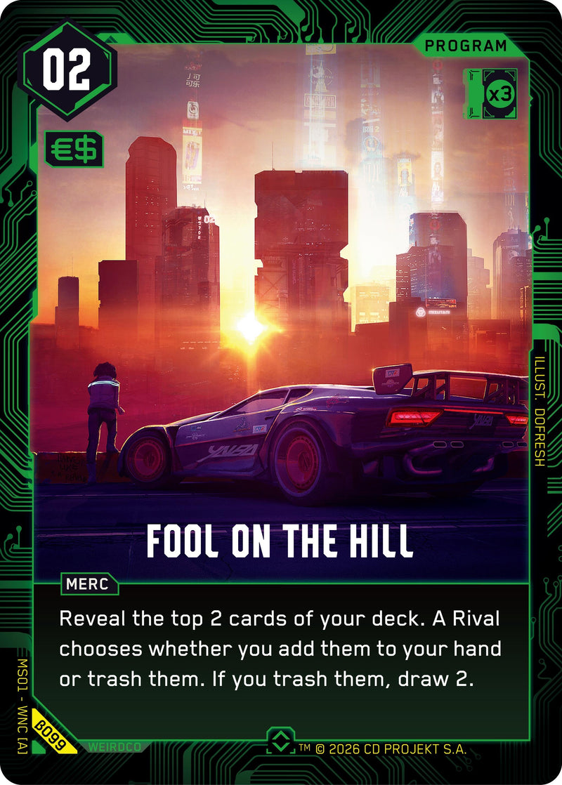 Image for Fool on the Hill (B099) (Welcome to Night City - Beta) - Cyberpunk TCG