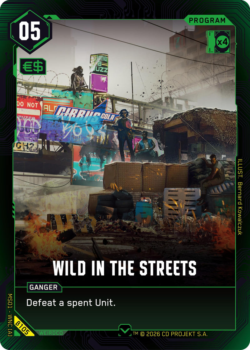 Image for Wild in the Streets (B105) (Welcome to Night City - Beta) - Cyberpunk TCG