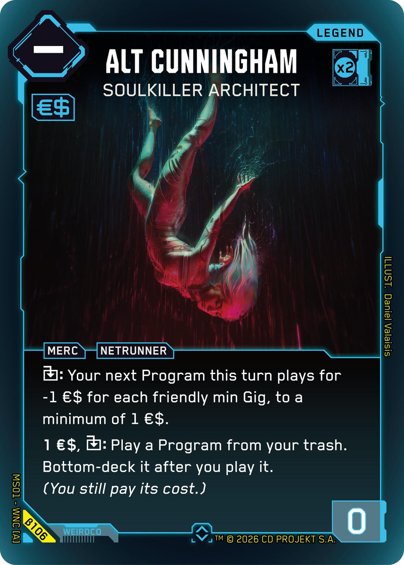 Image for Alt Cunningham - Soulkiller Architect (Rare) (B106) (Welcome to Night City - Beta) - Cyberpunk TCG