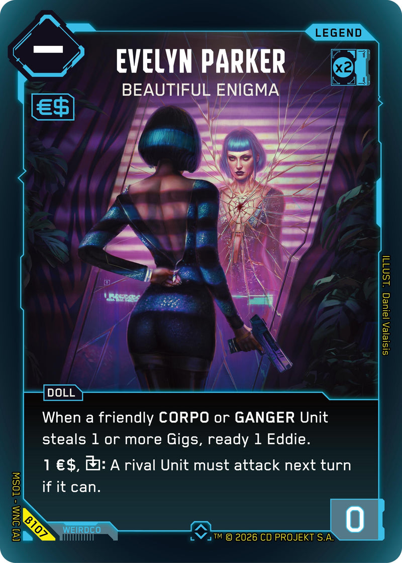 Image for Evelyn Parker - Beautiful Enigma (Rare) (B107) (Welcome to Night City - Beta) - Cyberpunk TCG