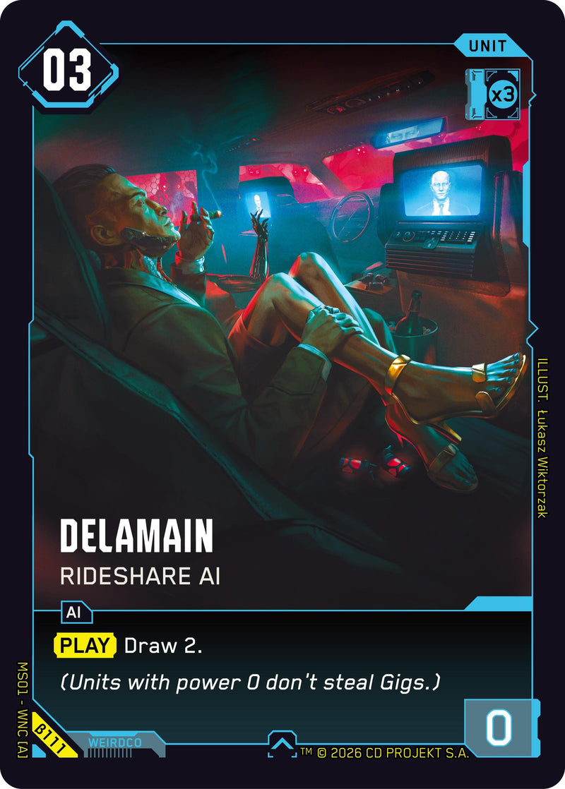 Image for Delamain - Rideshare AI (B111) (Welcome to Night City - Beta) - Cyberpunk TCG