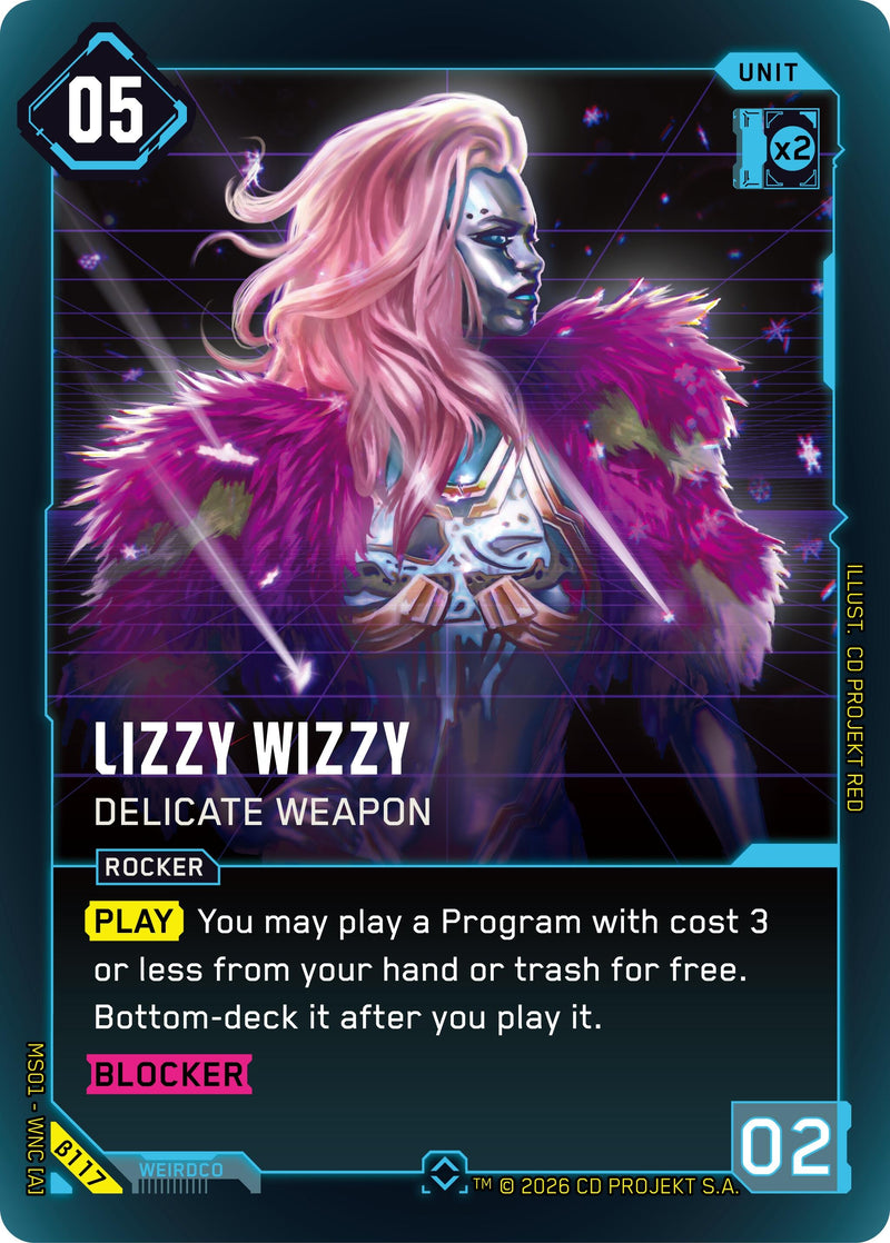 Image for Lizzy Wizzy - Delicate Weapon (B117) (Welcome to Night City - Beta) - Cyberpunk TCG