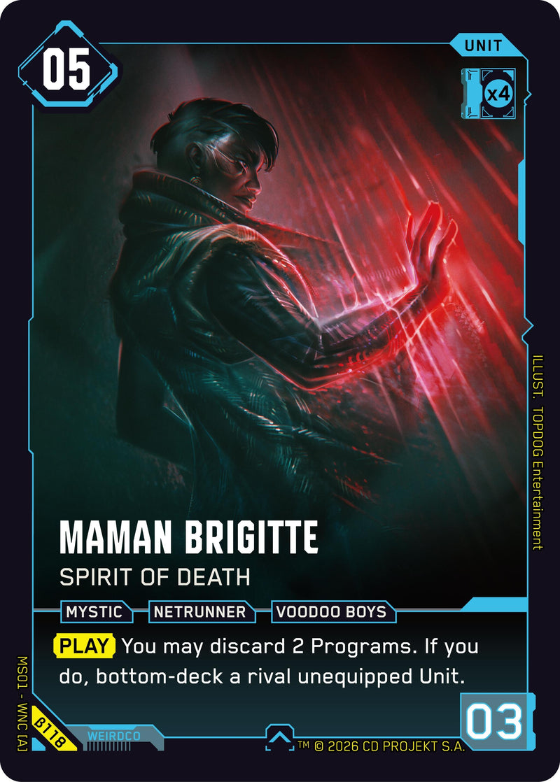 Image for Maman Brigitte - Spirit of Death (B118) (Welcome to Night City - Beta) - Cyberpunk TCG