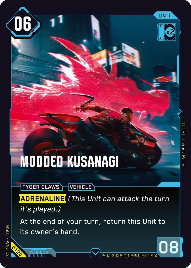 Image for Modded Kusanagi (B120) (Welcome to Night City - Beta) - Cyberpunk TCG
